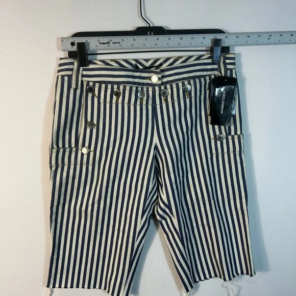 Dolce & Gabbana Navy and White Striped Shorts